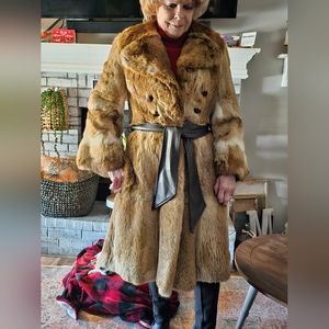 Vintage Rabbit Fur Jacket 1970'S size M